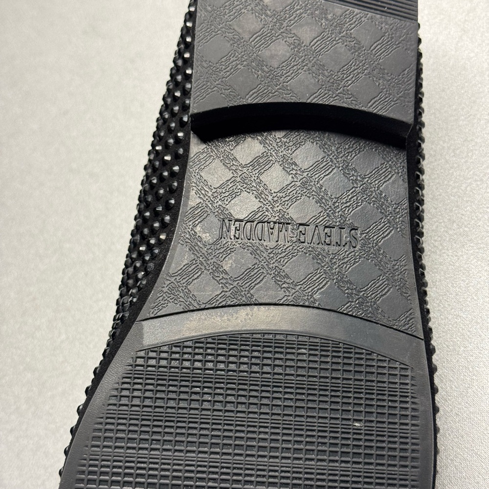 Steve Madden Black Studded Loafers - Picture 3 of 8